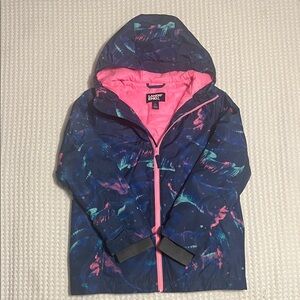 Lands' End Kids' Navy and Pink Patterned Jacket